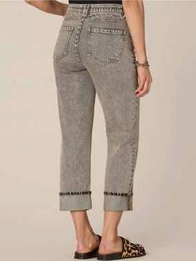Democracy Clothing "Ab"solution High Rise Round Up Boyfriend Jeans with Cropped
